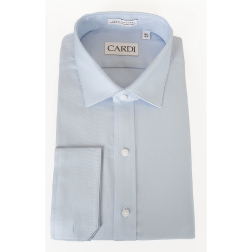 Jamison Blue Twill Spread Collar Dress Shirt Traditional Fit